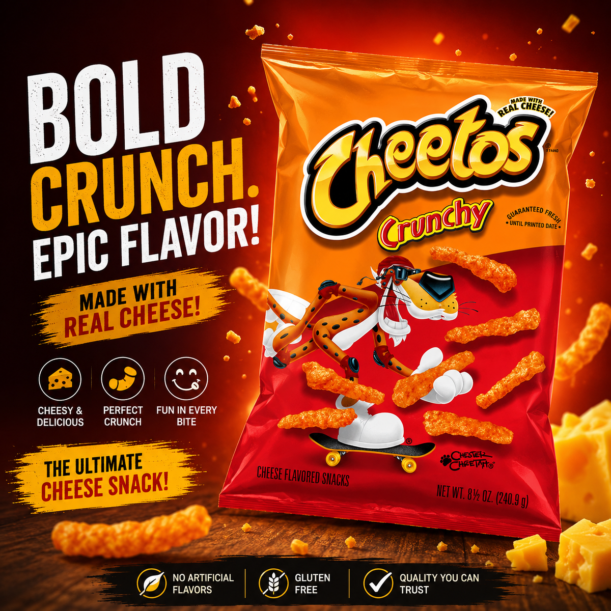 Cheetos Crunchy Cheese Flavored Snacks - 240.9g (8.5oz)