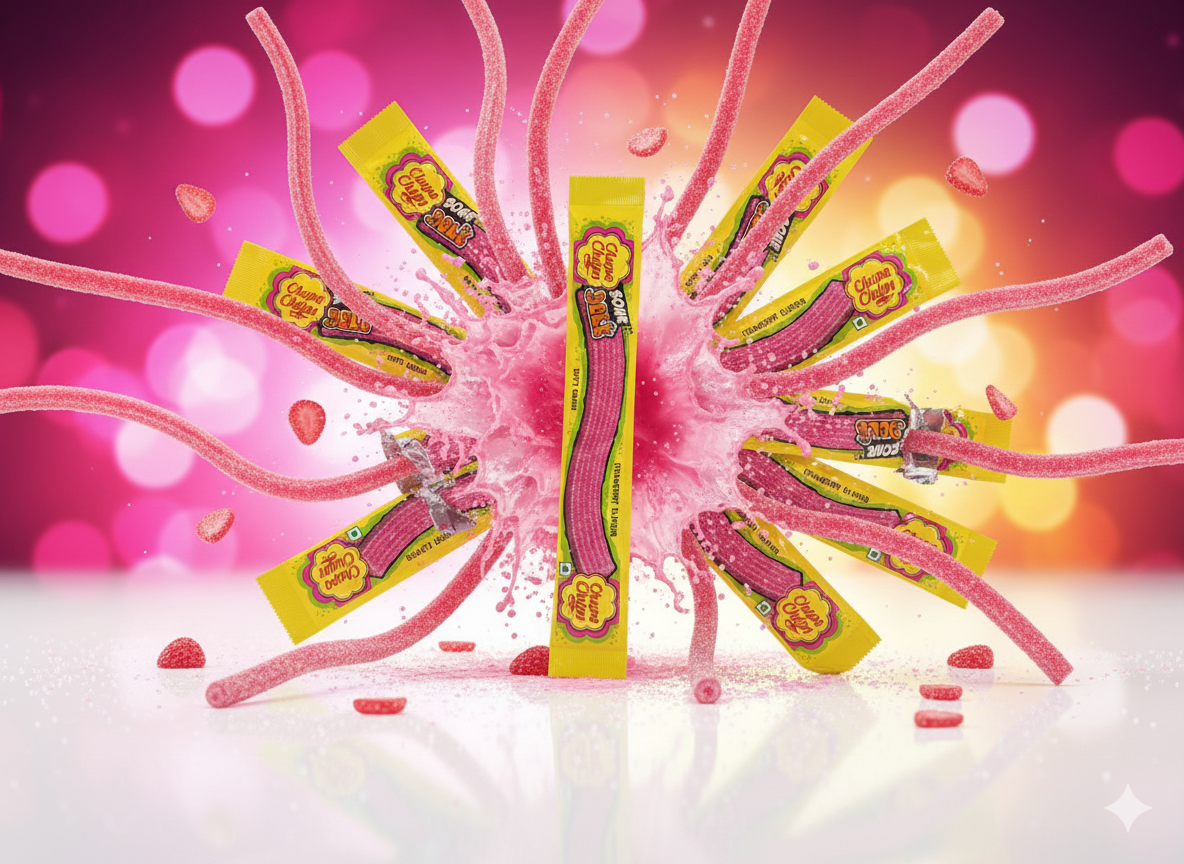 Chupa Chups Jelly Belt Strawberry Flavor Candy