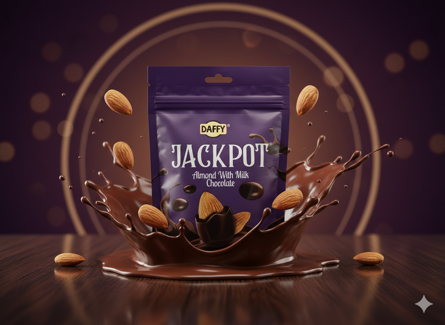 Daffy Jackpot Almond Milk Chocolate Pouch 180g