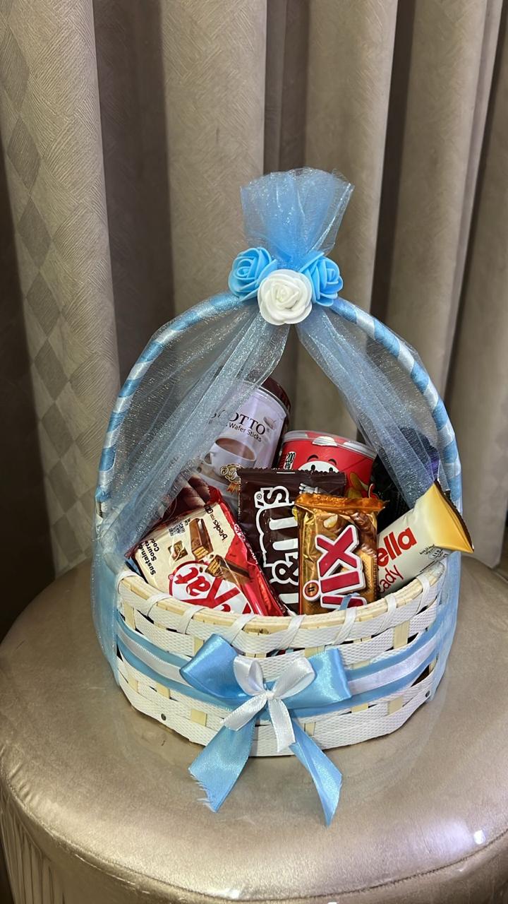 Blue Bliss Chocolate Hamper with assorted chocolates